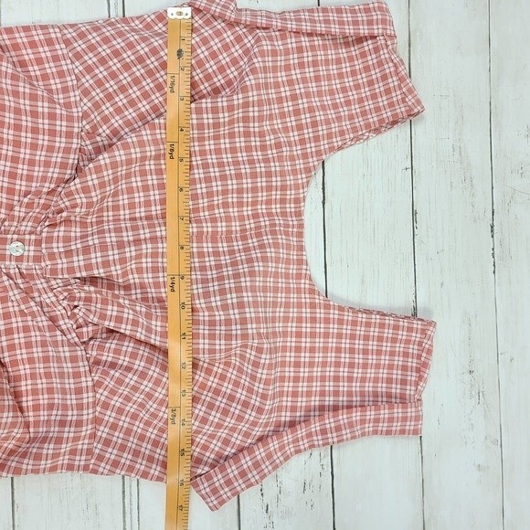 Code x Mode Pink Gingham Dress Ruched Front Size S - NWT - Picture 9 of 12